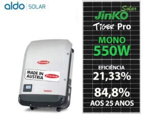 GERADOR DE ENERGIA SOLAR FRONIUS SOLO ROMAGNOLE FRONIUS GF 3,85KWP JINKO TIGER PRO MONO 550W PRIMO 3KW 2MPPT MONO 220V