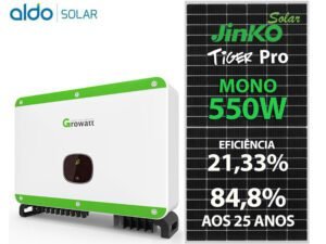 GERADOR DE ENERGIA SOLAR GROWATT LAJE SOLAR GROUP GROWATT GF 49,5KWP JINKO TIGER PRO MONO 550W MAC 60KW 3MPPT TRIF 380V