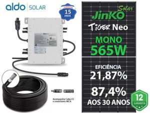 GERADOR DE ENERGIA SOLAR DEYE MICRO INVERSOR COLONIAL SOLAR GROUP DEYE MICROINVERSOR GF 18,08KWP JINKO TIGER NEO MONO 565W SUN 2KW 4MPPT MONO 220V COM CABO