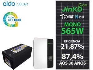 GERADOR DE ENERGIA SOLAR GROWATT OFF GRID COLONIAL SOLAR GROUP GROWATT GF 4,52KWP SPF ES 3.5KVA MPPT MONO 220V 4,8KWH
