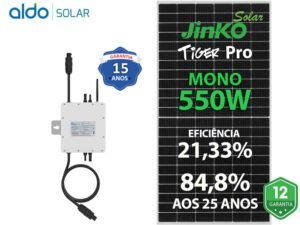 GERADOR DE ENERGIA SOLAR DEYE MICRO INVERSOR COLONIAL SOLAR GROUP DEYE MICROINVERSOR GF 1,1KWP JINKO TIGER PRO MONO 550W SUN 1KW 2MPPT MONO 220V