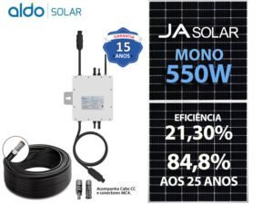 GERADOR DE ENERGIA SOLAR DEYE MICRO INVERSOR COLONIAL SOLAR GROUP DEYE MICROINVERSOR GF 1,1KWP JA DEEP BLUE MONO 550W SUN 1KW 2MPPT MONO 220V COM CABO