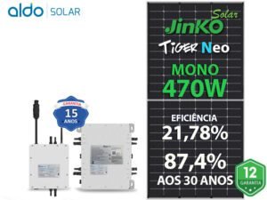GERADOR DE ENERGIA SOLAR DEYE MICRO INVERSOR COLONIAL SOLAR GROUP DEYE MICROINVERSOR GF 8,46KWP JINKO TIGER NEO MONO 470W SUN 1KW 2MPPT + 2KW 4MPPT MONO 22