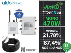 GERADOR DE ENERGIA SOLAR DEYE MICRO INVERSOR COLONIAL SOLAR GROUP DEYE MICROINVERSOR GF 4,7KWP JINKO TIGER NEO MONO 470W SUN 1KW 2MPPT + 2KW 4MPPT MONO 220