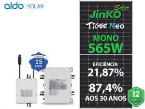 GERADOR DE ENERGIA SOLAR DEYE MICRO INVERSOR COLONIAL SOLAR GROUP DEYE MICROINVERSOR GF 3,39KWP JINKO TIGER NEO MONO 565W SUN 1KW 2MPPT + 2KW 4MPPT MONO 22