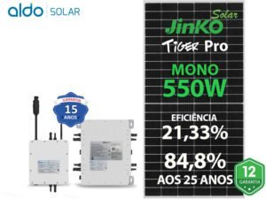 GERADOR DE ENERGIA SOLAR DEYE MICRO INVERSOR COLONIAL SOLAR GROUP DEYE MICROINVERSOR GF 9,9KWP JINKO TIGER PRO MONO 550W SUN 1KW 2MPPT + 2KW 4MPPT MONO 220