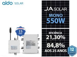 GERADOR DE ENERGIA SOLAR DEYE MICRO INVERSOR COLONIAL SOLAR GROUP DEYE MICROINVERSOR GF 7,7KWP JA DEEP BLUE MONO 550W SUN 1KW 2MPPT + 2KW 4MPPT MONO 220V