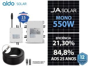 GERADOR DE ENERGIA SOLAR DEYE MICRO INVERSOR COLONIAL SOLAR GROUP DEYE MICROINVERSOR GF 5,5KWP JA DEEP BLUE MONO 550W SUN 1KW 2MPPT + 2KW 4MPPT MONO 220V C
